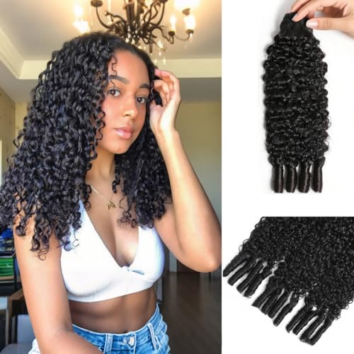 Burmese Curly Bundles Human Hair 14 Inch Water...