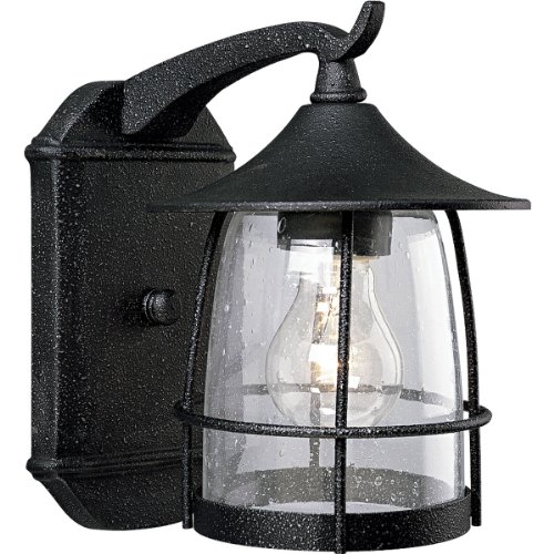 Progress Lighting P5763-71 One Wall Lantern from Derby Collection in Bronze/Dark Finish Lighting Accessory, 6-3/8-Inch Width x 9-1/8-Inch Height, Gilded Iron