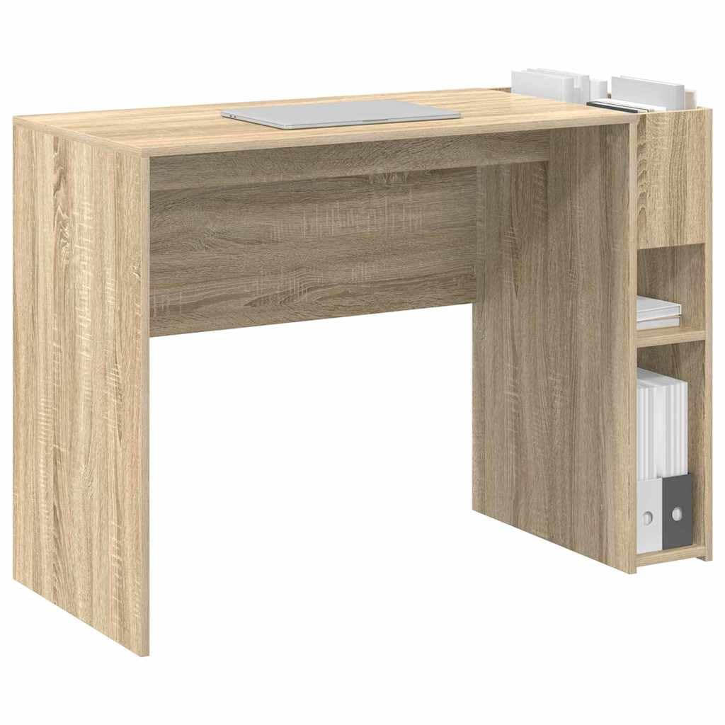 Scrivania in legno di rovere Sonoma, 109 x 50 x 78 cm, tavolo da lavoro, scrivania per computer, ufficio, segretario, ufficio, soggiorno, casa, camera degli ospiti, appartamento