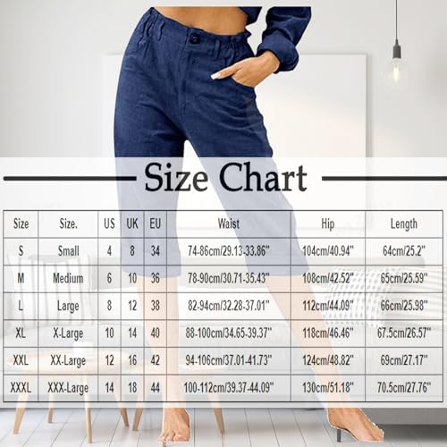 Women's Summer Capri Pants 2025 Cotton Linen Straight Leg Cropped Trousers High Waist Casual Pant with Pockets4