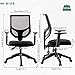 Rimiking Mesh Office Chair, Mid Back Ergonomic Swivel Black Mesh Computer Chair Adjustable Height and Armrest with Lumbar Support Task Chair