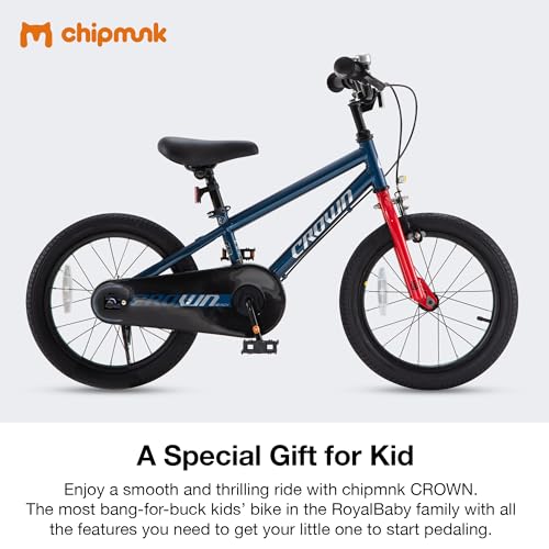 Image of Chipmunk Kids Bike 12 14 16 18 Inch Bicycle with Training Wheels Beginners Boys Girls Ages 3-10 Years Multiple Colors
