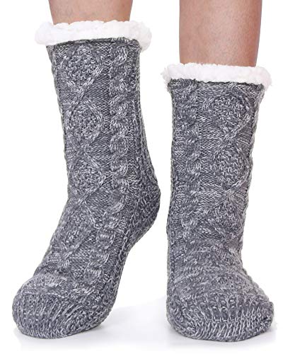 Image of EBMORE Women Slipper Fuzzy Socks Fluffy Cozy Cabin Warm Winter Soft Thick Comfy Fleece Non Slip Home Socks
