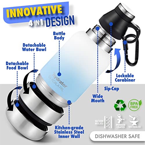 Koala Pal 32Oz Portable Dog Travel Water Bottle + Travel Dog Bowls, Human And Dog Water Bottle, Dog Water Bowl Dispenser, Dog Travel Bowl, Travel Accessories For Dogs #TOP2