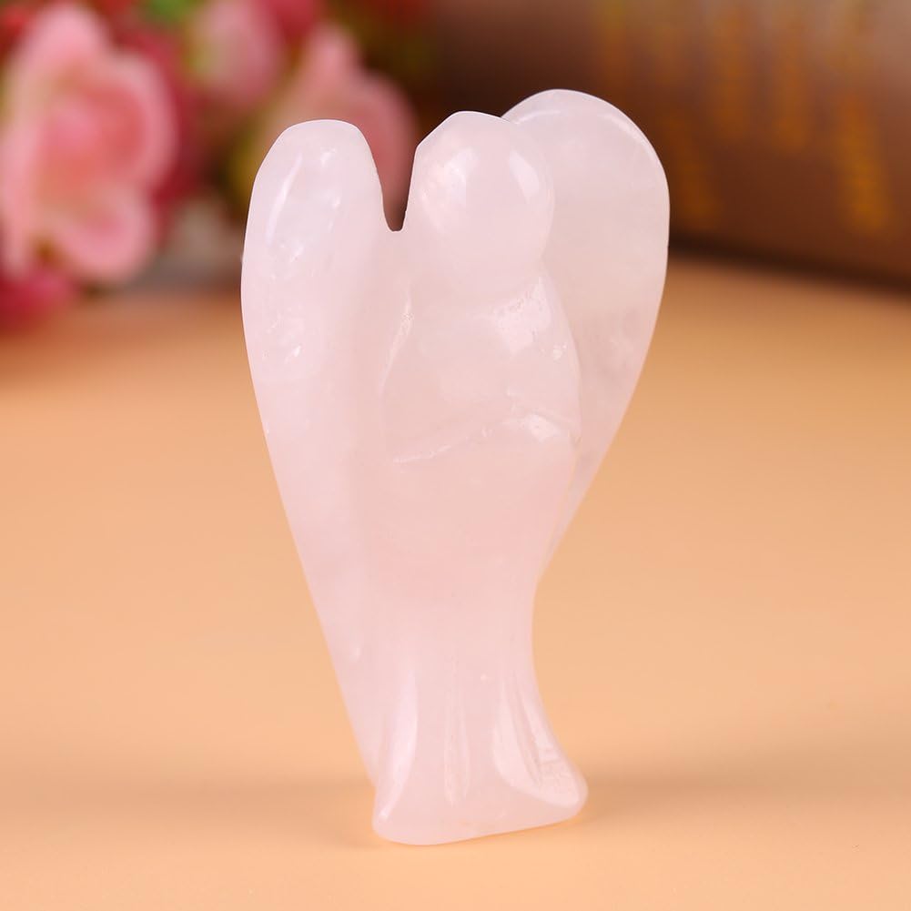 Crystal Guardian Angel, 2 inch Crystal Energy Chakra Reiki Healing Pocket Figurine for Home Office Desk Decoration - Image 4