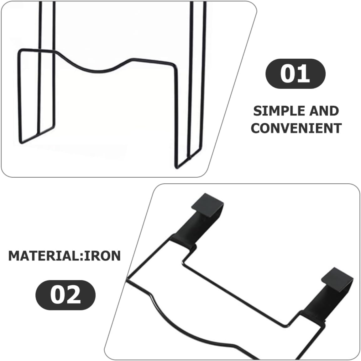 2pcs Cabinet Door Pot Lid Organizer Over Door Pan Lid Holder Rack for Kitchen Storage Convenient Storage for Pots and Pans