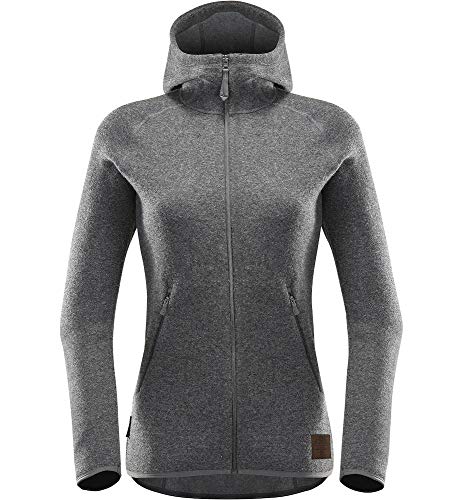 Preisvergleich Produktbild Haglöfs Fleecejacke Frauen Fleecejacke Whooly Hood Wärmend, Atmungsaktiv, Elastisch Magnetite XS XS
