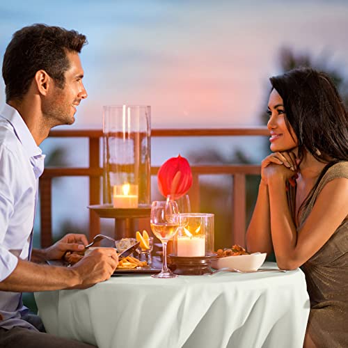 Veeyoo 70" Inch Round Tablecloth Polyester Circular Wrinkle Free Table Cloth – Solid Soft Dinner Table Cover For Buffet Table, Wedding, Parties And Dinner (Ivory Table Cloths) #TOP3