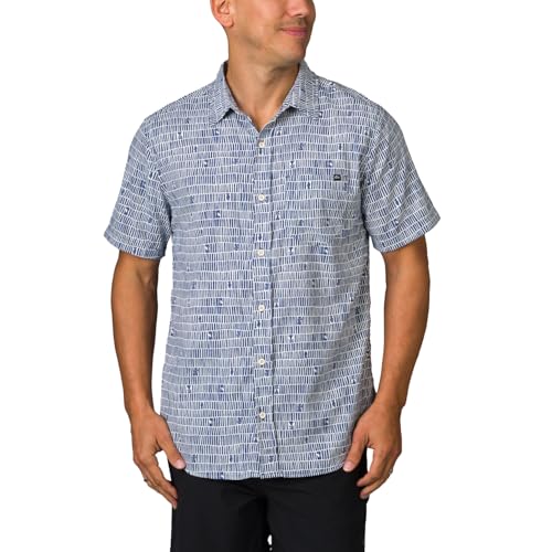 REEF Men's Short Sleeve Woven Button Up Shirt - image 1