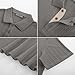 PJ PAUL JONES Polo T-Shirts for Men Summer Casual Textured Collared Shirts Classic Fitted Short Sleeve Polo Shirt Dark Gray XL