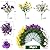 Rowfad Artificial Fake Pansy Flowers for Outdoor, 36 Bundles Faux Silk Pansies Spring Flowers for Outside for Planter Front Door Porch Yard Patio Window Box Home Decor (36, Purple, Yellow, White)