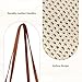 Imagen de Jywmsc Bolsos de Playa de Verano para las Mujeres Tote de Ganchillo Bolso de malla Bolsa de Hombro Bolso de Vacaciones de Punto Boho