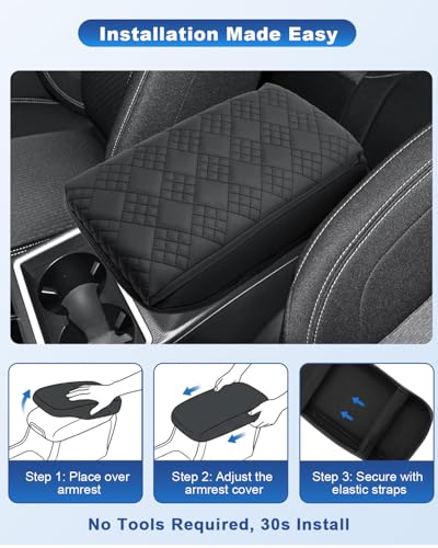 Image of CDEFG for 2025 2026 Outlander Sport Center Console Cover for 2021-2025 2026 Outlander Sport Accessories Armrest Cover Middle Console Protector Arm Rest Pad Leather