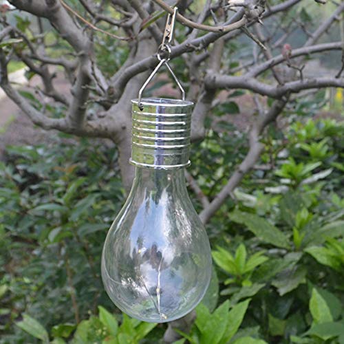 BFHCVDF Impermeabile Solar Light Bulb Outdoor Garden Camping Hanging 5 LED Lampada d'Argento