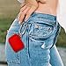 Hamile Compatible with AirPods Case Cover, Soft Silicone Protective Skin (Front LED Visible) Designed for AirPods with Keychain Accessories, Women, Men, Red