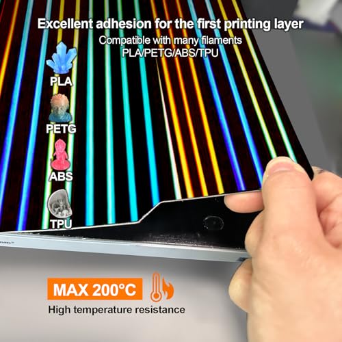 Image of IdeaFormer-3D Smooth H1H Build Plate for Bambu Lab A1 /X1C /X1 /X1E /P1S /P1P, Flexible Light Beam+Phantom H1H Spring Steel Plate 257x257mm for Bambu Labs Bed Plate