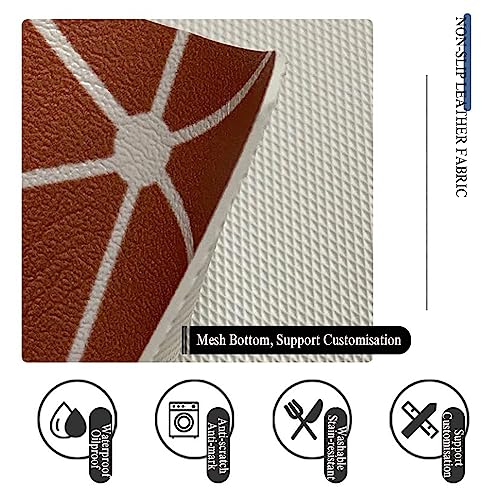 Nappe moderne marbre blanc imperméable anti-tache en cuir pour table rectangulaire - 8