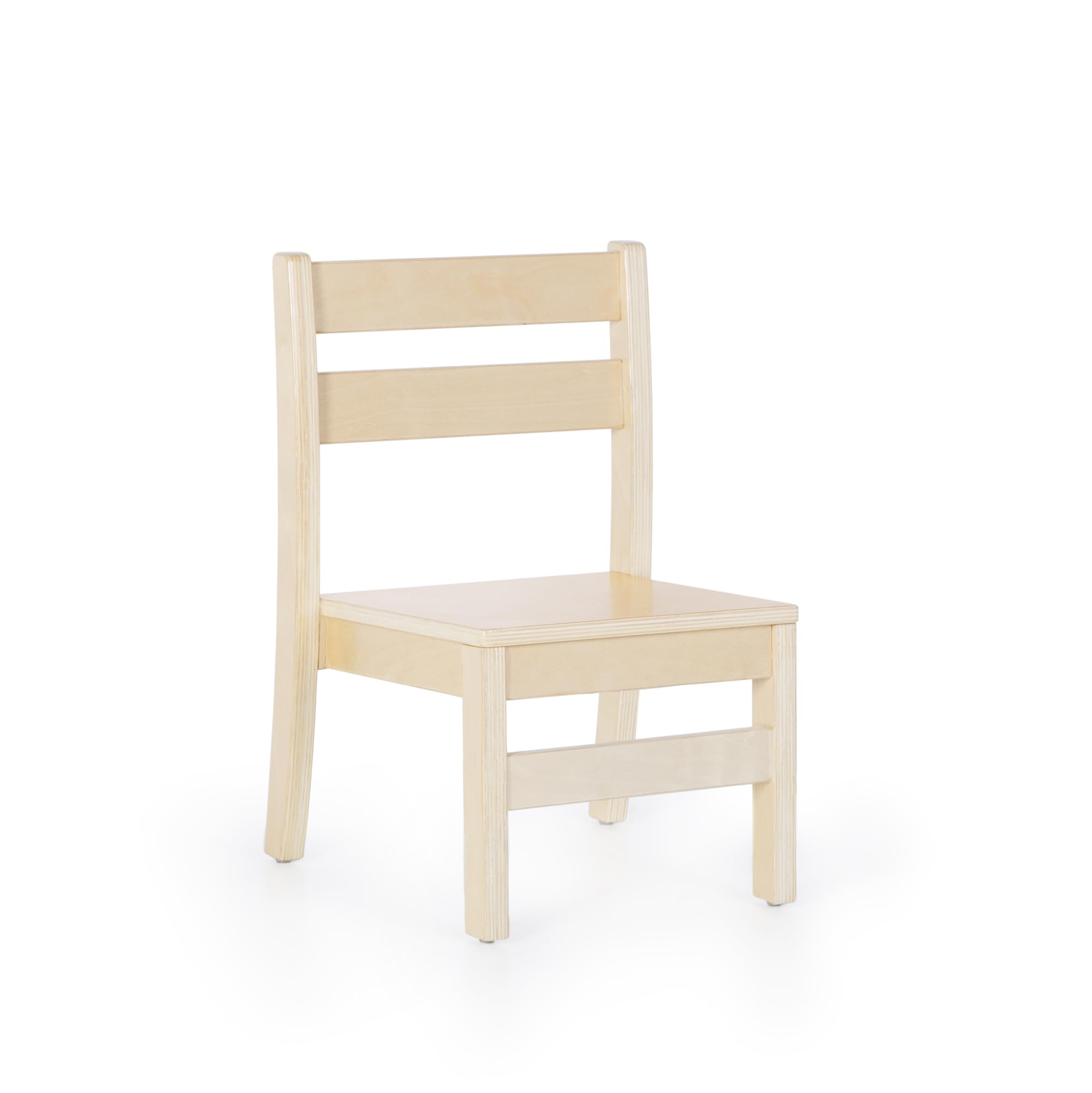 Guidecraft Stackable Wooden Classroom Chair, 8" Seat Height Solid Wood School Furniture, 4-Pack