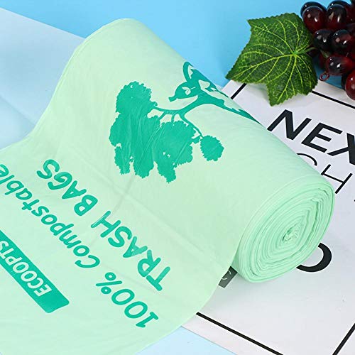 kingpo 100 Biodegradable Bags,Kitchen Waste Bags, Compostable Bags Suitable For Living Rooms, Kitchens, Bathrooms, Offices.