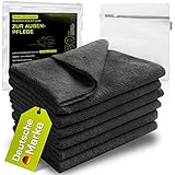 STARKL® 6X Mikrofasertücher Auto zur Außenpflege - zum Reinigen, Trocknen & Polieren - lackschonende Microfasertücher in 40x40cm - Poliertuch - Auto Trockentuch - Microfasertuch Autopflege in 350GSM