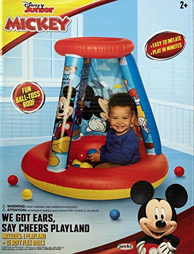 Mickey Mouse Kids Ball Pit, 1 Inflatable & 15 Soft-Flex Balls