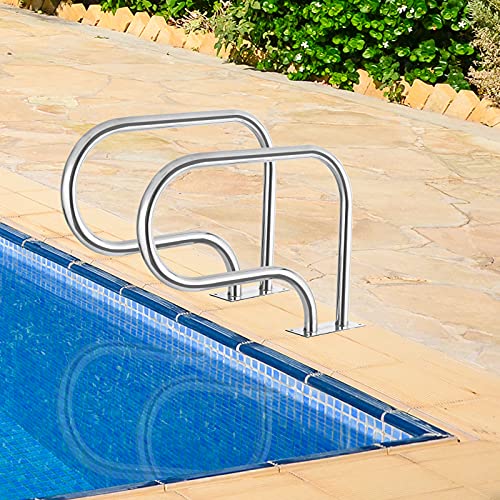 Baranda para piscina acero inoxidable con base curva miniatura 4