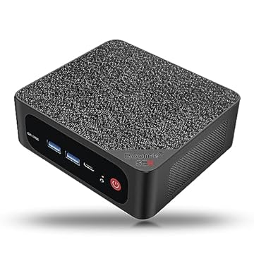 Beelink Mini PC SER5 MAX, Processador AMD Ryzen 7 5800H, Mini Computador com 16G DDR4 RAM/500GB M.2 NVMe 2280 SSD, 4K FPS/Tela Tripla/WiFi 6/BT5.2/Suporta Ligação Automática