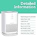 Elechomes EPI081 Air Purifier for Home with True HEPA Filter, Air Cleaner Purifiers for Allergies and Pets Smokers Pollen Dust, Odor Eliminators for Home Bedroom with Aromatherapy, 215 sq. ft