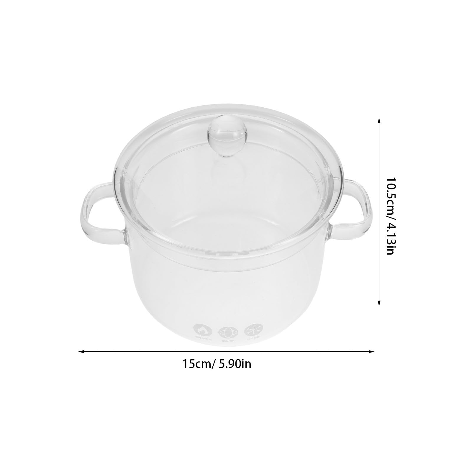 CHILDWEET Distillatore per Idrolato di Rosa in Vetro Borosilicato ad Alta Capacità con Doppia Maniglia e Isolamento Termico, Dimensioni 15x15x10,5cm, Set per Estrazione in Cucina