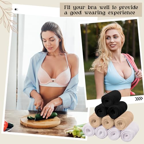 Image of Toulite 10 Pcs Reusable Bra Liners for Sweat, 3 Layer Bra Sweat Pads, Soft Cotton Outer Layer with Polyester Fiber Core