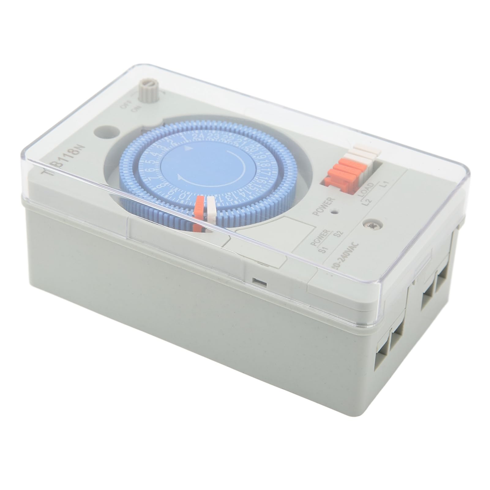 Timer Meccanico, Interruttore Orario Programmabile e Temporizzatore con Struttura Anti Interferenza, per Controllo Automatico di Illuminazione Stradale e Impianti Esterni