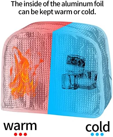 PanBeiQi 2 Pcs 6 L Insulated Lunch Bags, Thermal Picnic Bags, Foldable Cool Bags, Portable Lunch Box Bag Holder Cooler Bag for Men/Girls/Children/Foods/Drinks/Picnic/Beach/School/Office Work