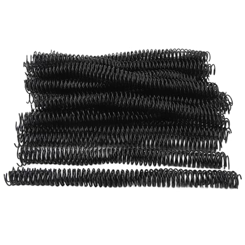 Bobinas de encadernação em espiral de PVC 16 mm 140 FELHAS CAPACIDADE FILOS DE ENGENHEIROS (Preto)
