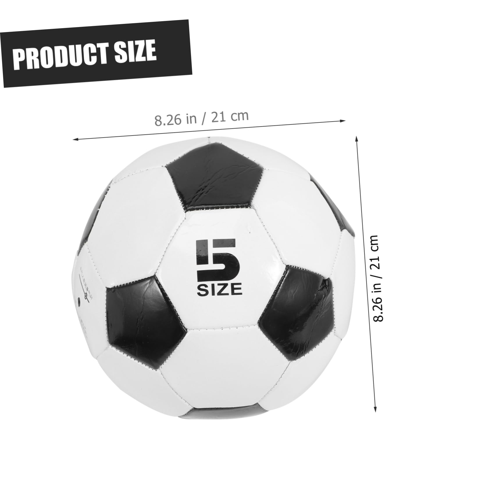 HANABASS Balón de Fútbol Tamaño 5 PVC 6 Piezas para Entrenamiento | Niños, Tacto Agradable y Alta Elasticidad, Uso Exterior y Práctica Deportiva, Resistente al Desgaste