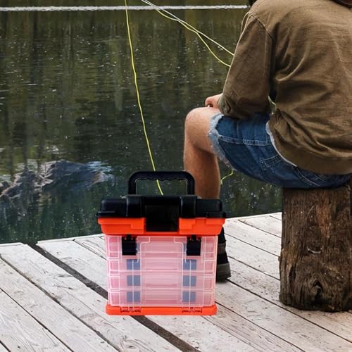Caja de Pesca Pegciuho con Divisores Removibles, Bandejas para Señuelos, Líneas, Ganchos y Organizador para Pescadores Amateur miniatura 4