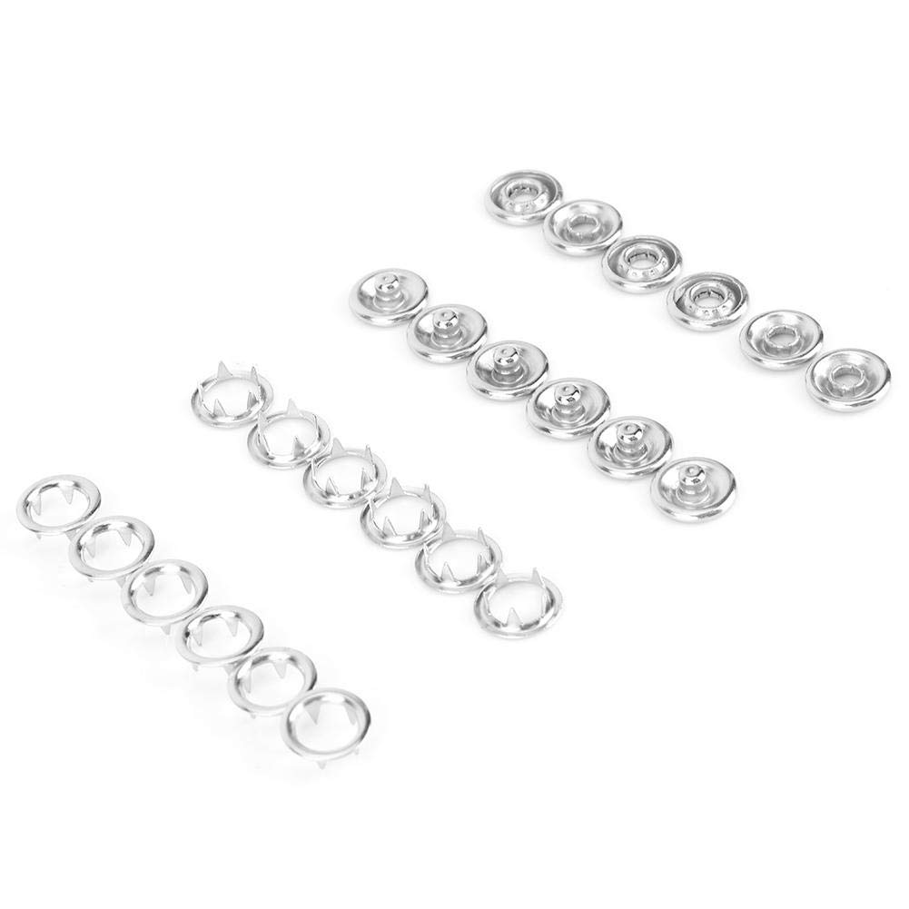 PandaHall Kit pinze per Bottoni Automatici, 30 Set Bottoni Automatici in Ottone con pinze ad
