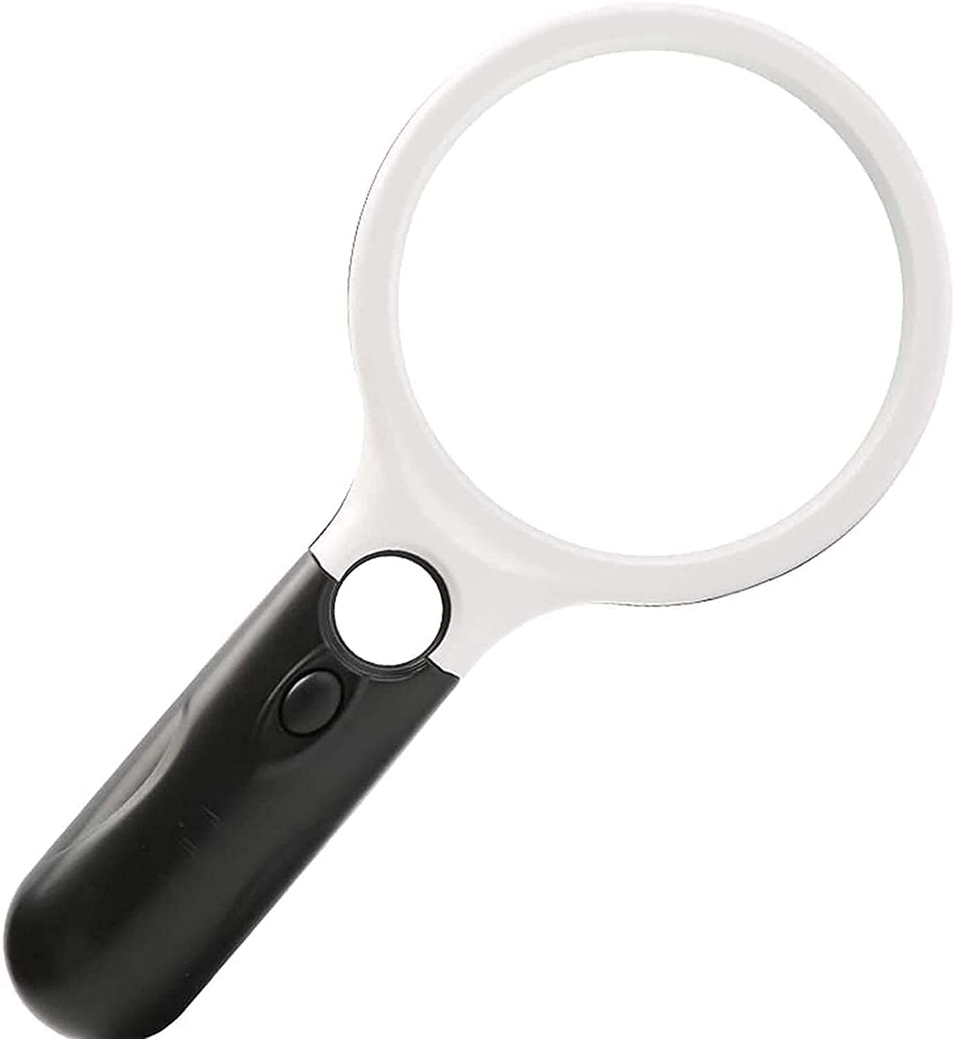 Lupa de mano con luz LED, aumento de 20x, 85 mm para lectura y trabajo cercano