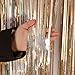 Champagne Tinsel Foil Fringe Curtain, 2 Pack 3.3 x 8.2 Ft Metallic Glitter Curtains Backdrop Streamers, Champagne Backdrop for Birthday Bachelorette Photo Booth Party Decorations