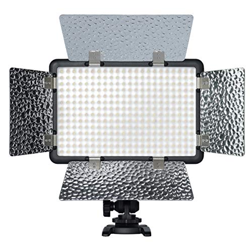 Godox LF308D - Luz LED para Estudio de v�deo con Flash LED de Youtube con funci�n Flash, luz Blanca Regulable de 5600 K con bater�a y DC Alimentado para Exteriores e Interiores