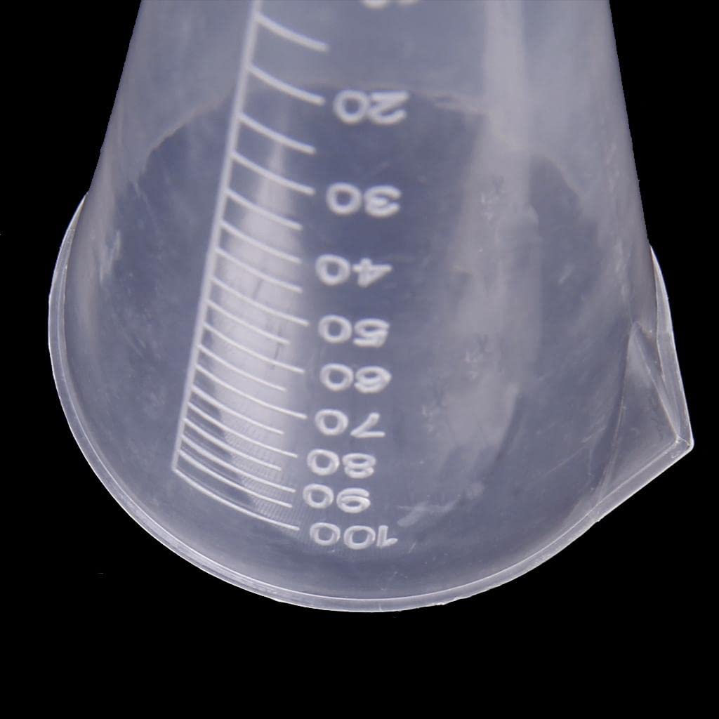 uxcell Kitchen Laboratory Plastic Measurement Beaker Measuring Cup 100ml
