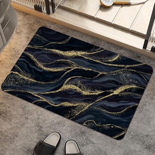 Image of FIGMENT 3D Anti-Slip Water Absorbent Bathroom Mat | Quick Dry Rectangular Bath Mat for Home, Kitchen Doorway, Office & Entryway Use | Soft, Odour-Free & Easy Clean Floor Mat (60x40 cm)