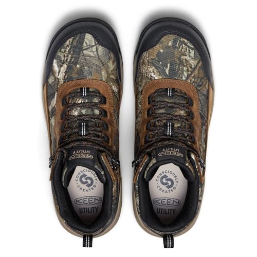 Image of KEEN Utility Men's Skokie Hiker Style Mid Height Composite Toe 90 Degree Waterproof Work Boots