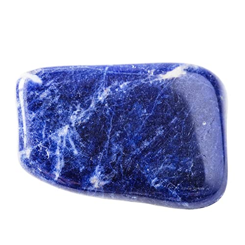 Sodalite Healing Crystal Stones, 1.25-2.0' Large Reiki Healing Gemstones Natural Tumbled Polished Stones for Energy Witchcraft Therapy Meditation