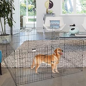 Puppyplaypenfoldablemetalexerciseenclosurewitheight24inchpanelsindooroutdoorfencefordogscatsorsmallanimalsbypetmaker Urban Country Home Decor Puppy playpen foldable metal exercise enclosure with eight 24 inch panels indooroutdoor fence for dogs cats or small animals by petmaker urban country home decor