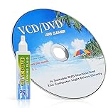 CD/DVD Player Laser Lens Cleaner – Cleaning Disc with Ultra-Thin Brush and Cleaning Liquid – Universal