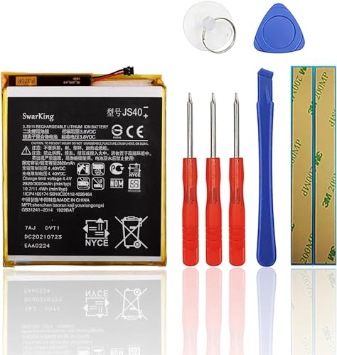 SwarKing Replacement Battery JS40 Compatible with Motorola Z3 Play/XT1929 with Toolkit