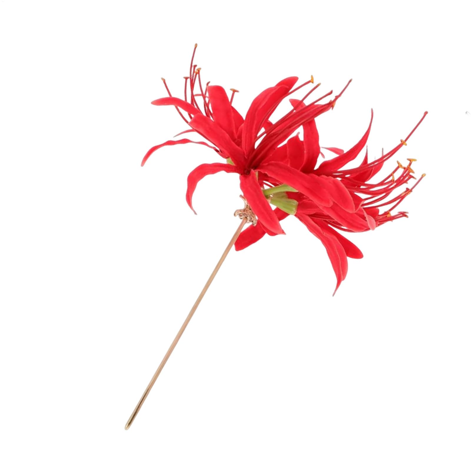 Red Spider Lily Hairpin | Vintage Chinese Hair Stick Headpiece | Traditional Wedding Hairs Accessory for Cosplay Photography Parties Travel – Elegant Hairs Clip for Women Girls