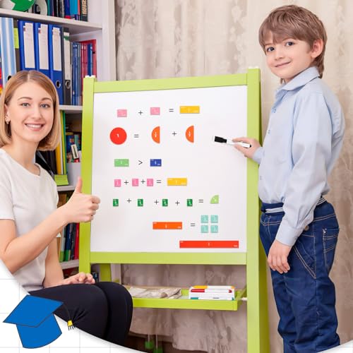 Mathematik-Ressourcen, Bruchrechnen Material Magnetisch, Bruchrechnen Montessori-Material 102pc Bruchscheiben-Demonstrator, Magnetische Bruchfliesen und Bruchkreise für Kinder