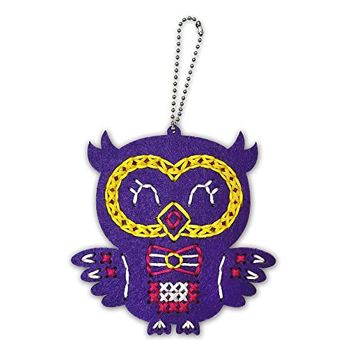 Image of C.S. Kids BS14 Magic World 6-in-1 Keychain - My Cross-Stitch Buddies, Arts & Crafts Gifts -Crafting Keychain | Educational DIY Cross-Stitch for Kids, Bunny, Koala, Owl, Butterfly, Unicorn, Penguin