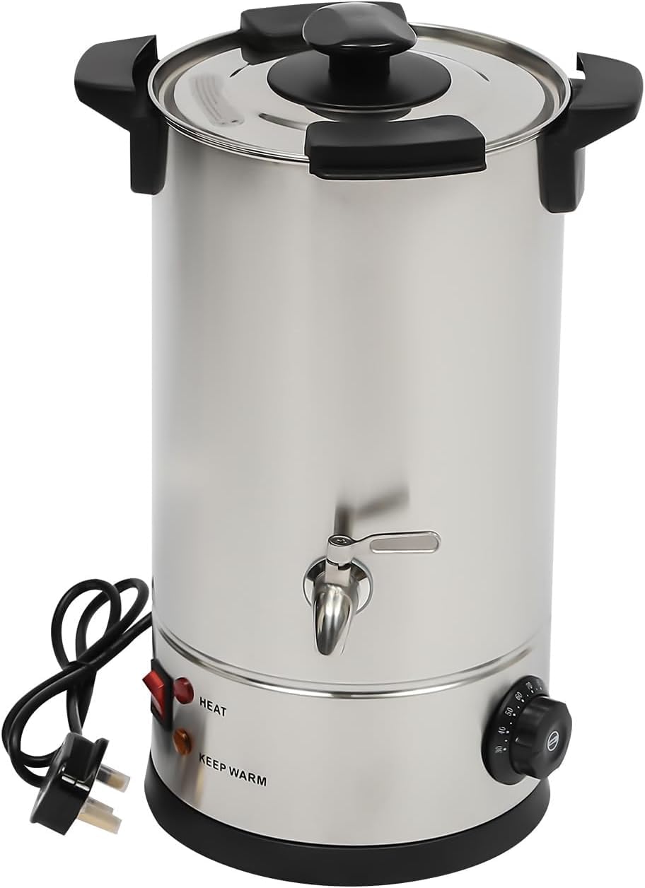 Endingfuny Silver Wax Melter 10L Candle Melting Pot With Faucet 1800W Electric Wax Melting Pot Temperature Control 30-110°C Stainless Steel Electric Wax Melting Machine Candle Maker For Soy Wax Paraffin Wax, Beeswax